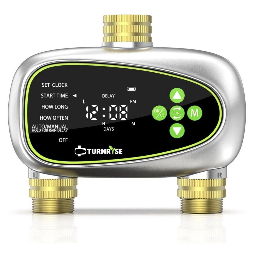 Water Timer for Garden Hose 2 Zone Sprinkler Controller Programmable Hose Timer
